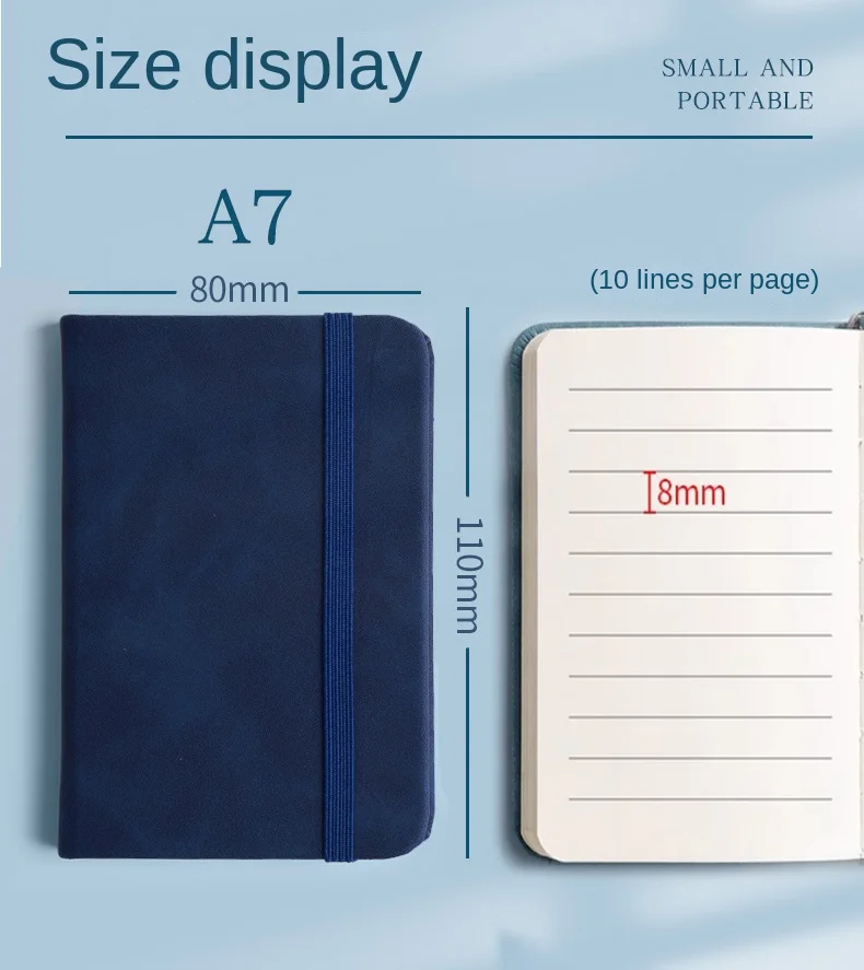 Mini Book A7 Small Notebook Portable Portable Notepad Small Pocket Skin Feeling Leather Waterproof Notes school supplies