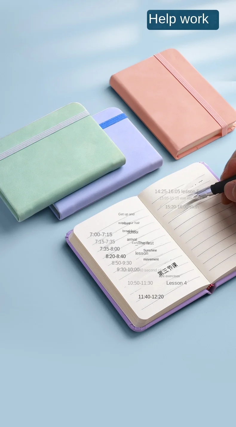 Mini Book A7 Small Notebook Portable Portable Notepad Small Pocket Skin Feeling Leather Waterproof Notes school supplies