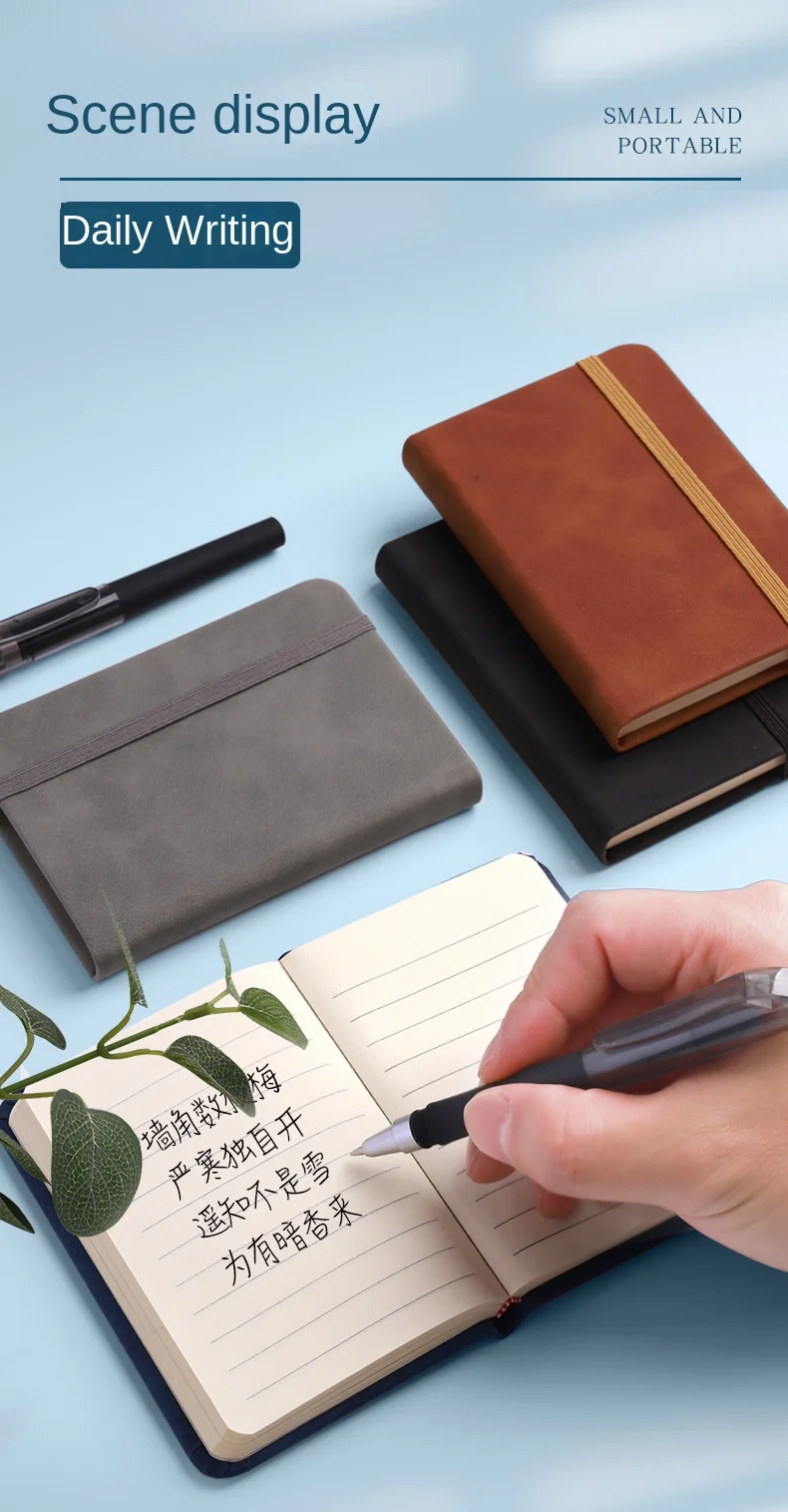 Mini Book A7 Small Notebook Portable Portable Notepad Small Pocket Skin Feeling Leather Waterproof Notes school supplies