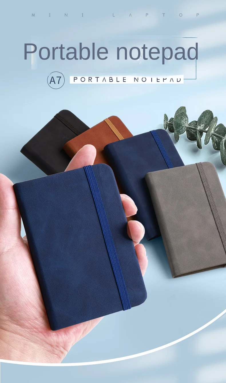 Mini Book A7 Small Notebook Portable Portable Notepad Small Pocket Skin Feeling Leather Waterproof Notes school supplies