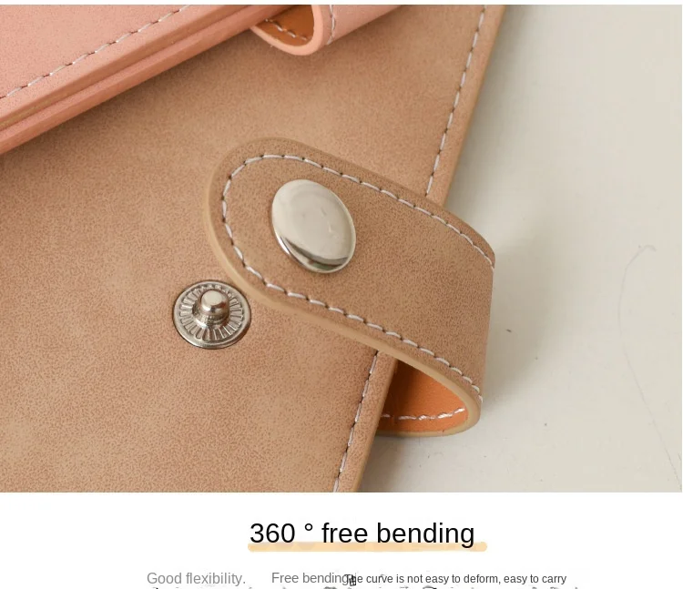 A6 Soft PU Leather Loose Leaf Binder Notebook Cover Gold Ring Diary Agenda Planner Paper Cover School Stationery