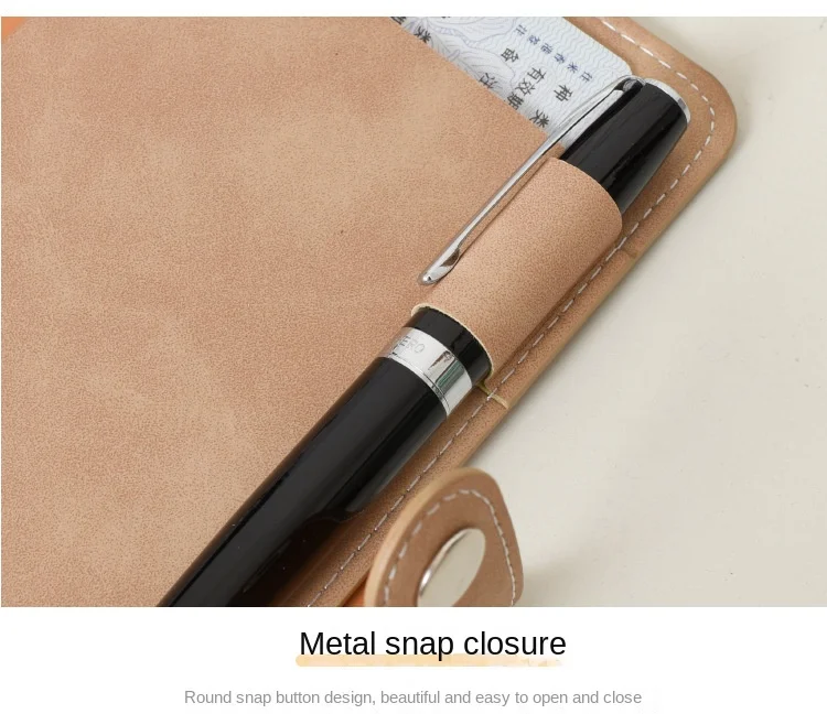 A6 Soft PU Leather Loose Leaf Binder Notebook Cover Gold Ring Diary Agenda Planner Paper Cover School Stationery