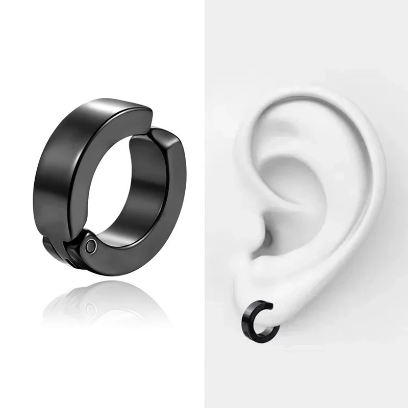Anime Chainsaw Man Earrings Yoshida Hirofumi Stainless Steel Ear Bone Clip for Women Men Cosplay Jewelry Accessories