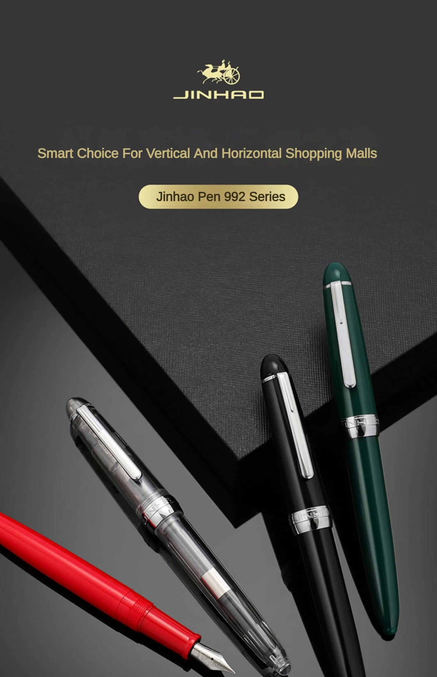 12 Colors JINHAO 992 Fountain Pen Silver Clip Luxury Writing Ink Pens Student Business Office School Supplies Stationery PK 82