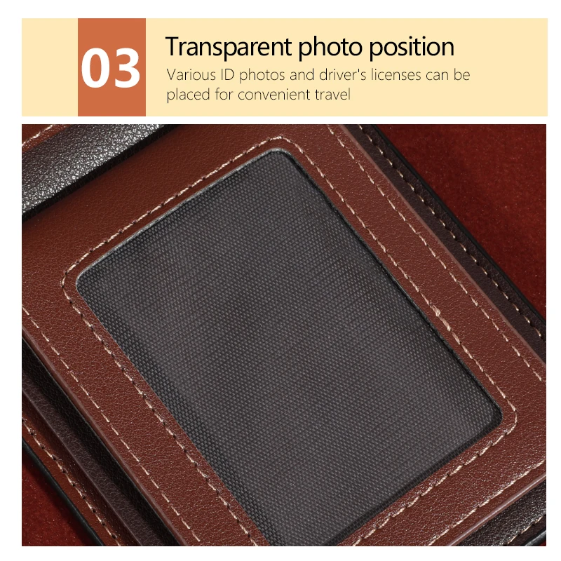 Men's Fashion Business Short Wallet With Card Slots Horizontal Soft PU Leather Wallet