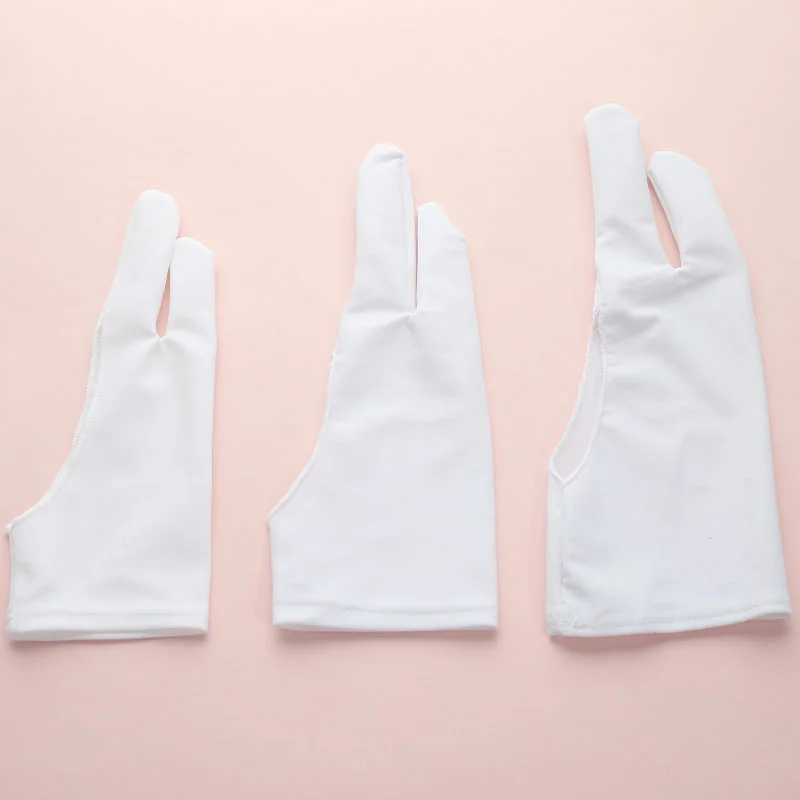 2-finger Breathable and Non-slip Drawing Gloves for Touch Resistant Digitizer Boards