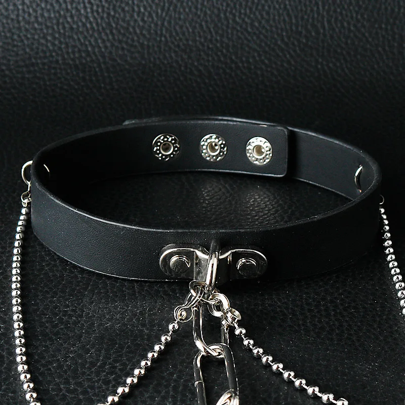 anime cosplay Rosario and Vampire pendant necklace figure Akashiya Moka leather choker clavicle chain jewelry fans gifts