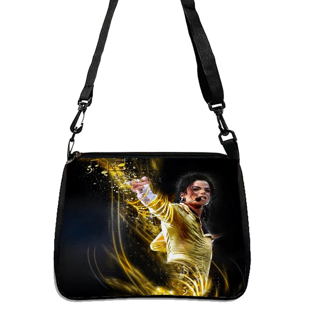 Michael Jackson Cute Cartoon Student Handbag, Large Capacity Shoulder Bag, Reusable For Daily Commuting 5.23