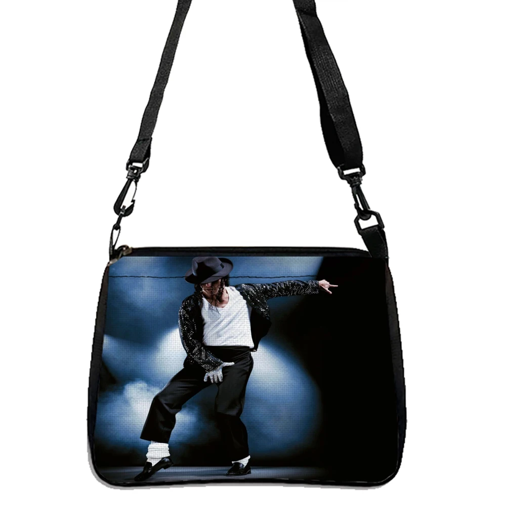 Michael Jackson Cute Cartoon Student Handbag, Large Capacity Shoulder Bag, Reusable For Daily Commuting 5.23