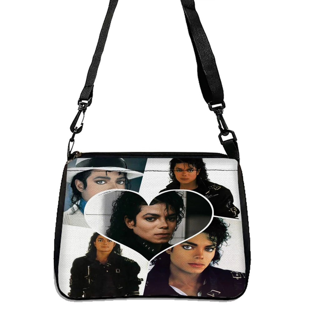 Michael Jackson Cute Cartoon Student Handbag, Large Capacity Shoulder Bag, Reusable For Daily Commuting 5.23
