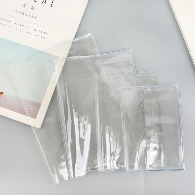 PVC Transparent Protective Sleeve A6/A5 BooK Cover Binder Notebook Cover Waterproof Fit for Most Planner Binder Scrapbook
