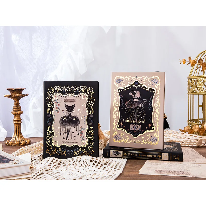Gothic Series Retro Notebook Classic Design Color Page Illustration Hardcover Diary Young Rrtists Notepad