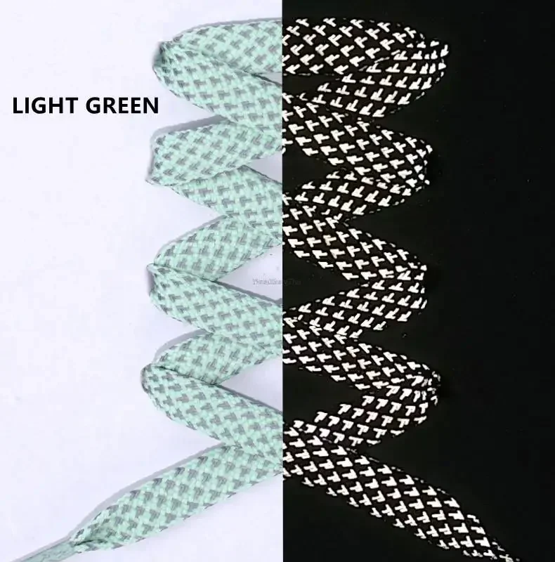 3M Reflective Flat Shoelaces for Sneakers Colorful Reflective Shoe Laces Luminous Shoelace 100/120/140/160CM Shoestrings 1 Pair