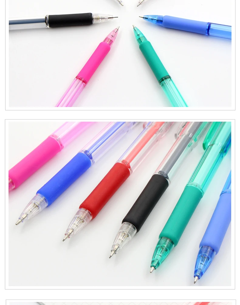 Stationery Automatic Pencil 6 Colors Mechanical Pencil Scalable Pen Tip Soft Pen Grip Exquisite Portable School Office Supplies
