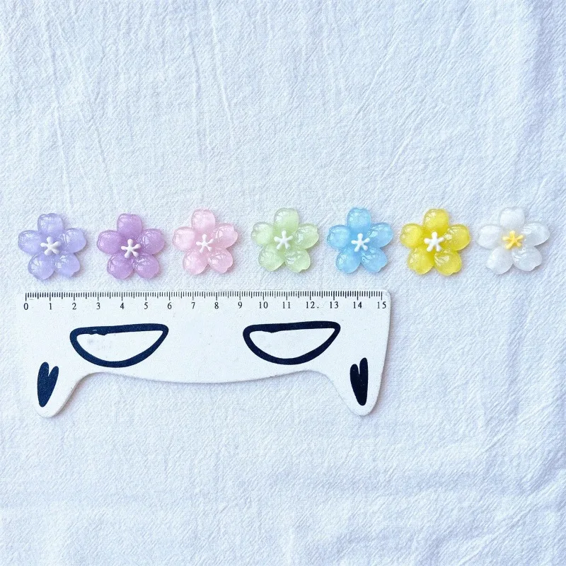 Cartoon Cherry Blossom 3D Resin Shoe Buckle Hole Charms Colorful Flower Shoe Decorations DIY Accessories for Kids' Shoes
