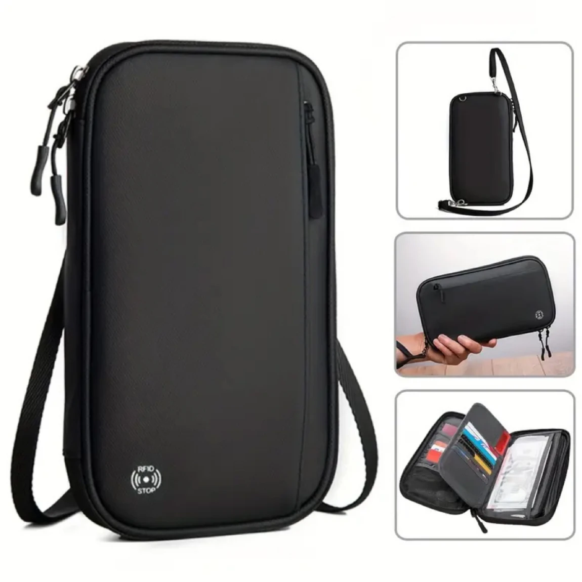 Travel Wallet Passport Holder Travel Documents Organizer Durable Waterproof Passport Case with RFID Blocker for Women Men