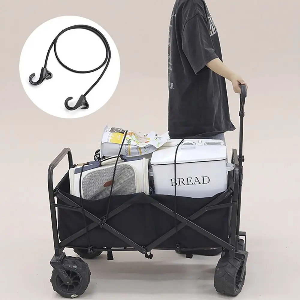 with The Hook Bungee Cord Durable 1m Black Trolley Strap Luggage Cart Strap Luggage Cart Bike