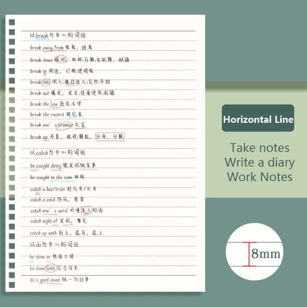 80Sheets A5/B5/A4 Spiral Coil Notebook Flip Over Thickened Grids/Blank/Horizontal Line Notepad Journal Diary Sketchbook