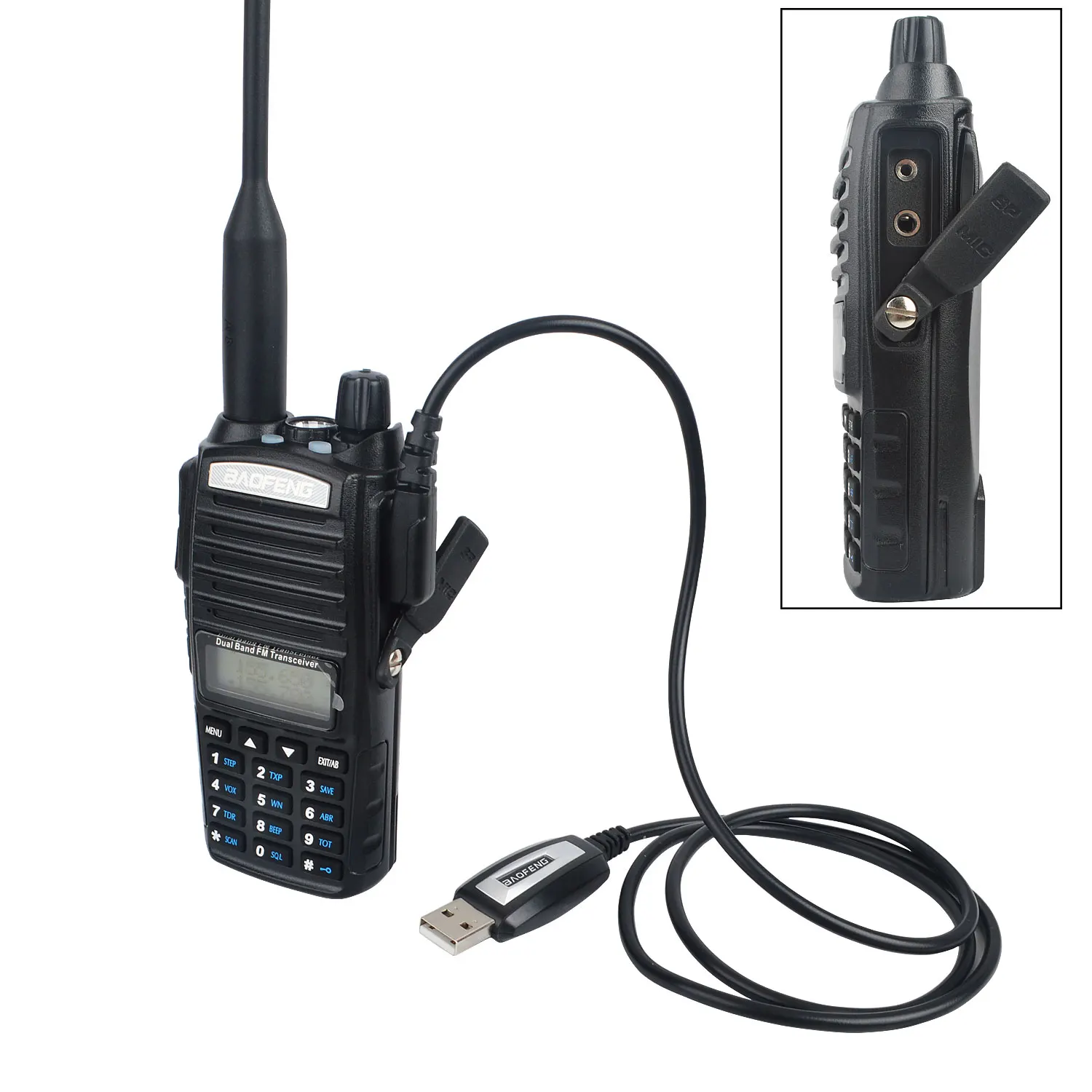 Walkie Talkie USB Programming Cable for Baofeng UV-5R BF-888S UV-17Pro GPS UV-5RH UV-82 Quansheng UV-K5(8) UV-K5 UV-5RPlus Radio