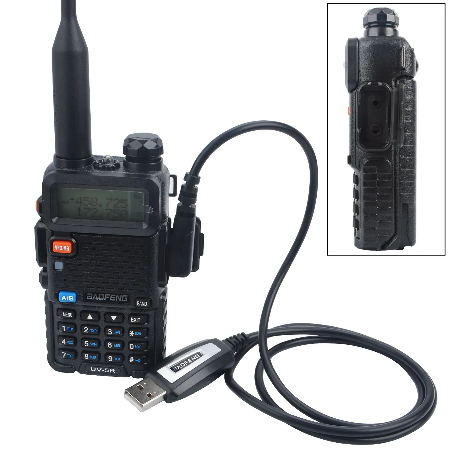 Walkie Talkie USB Programming Cable for Baofeng UV-5R BF-888S UV-17Pro GPS UV-5RH UV-82 Quansheng UV-K5(8) UV-K5 UV-5RPlus Radio