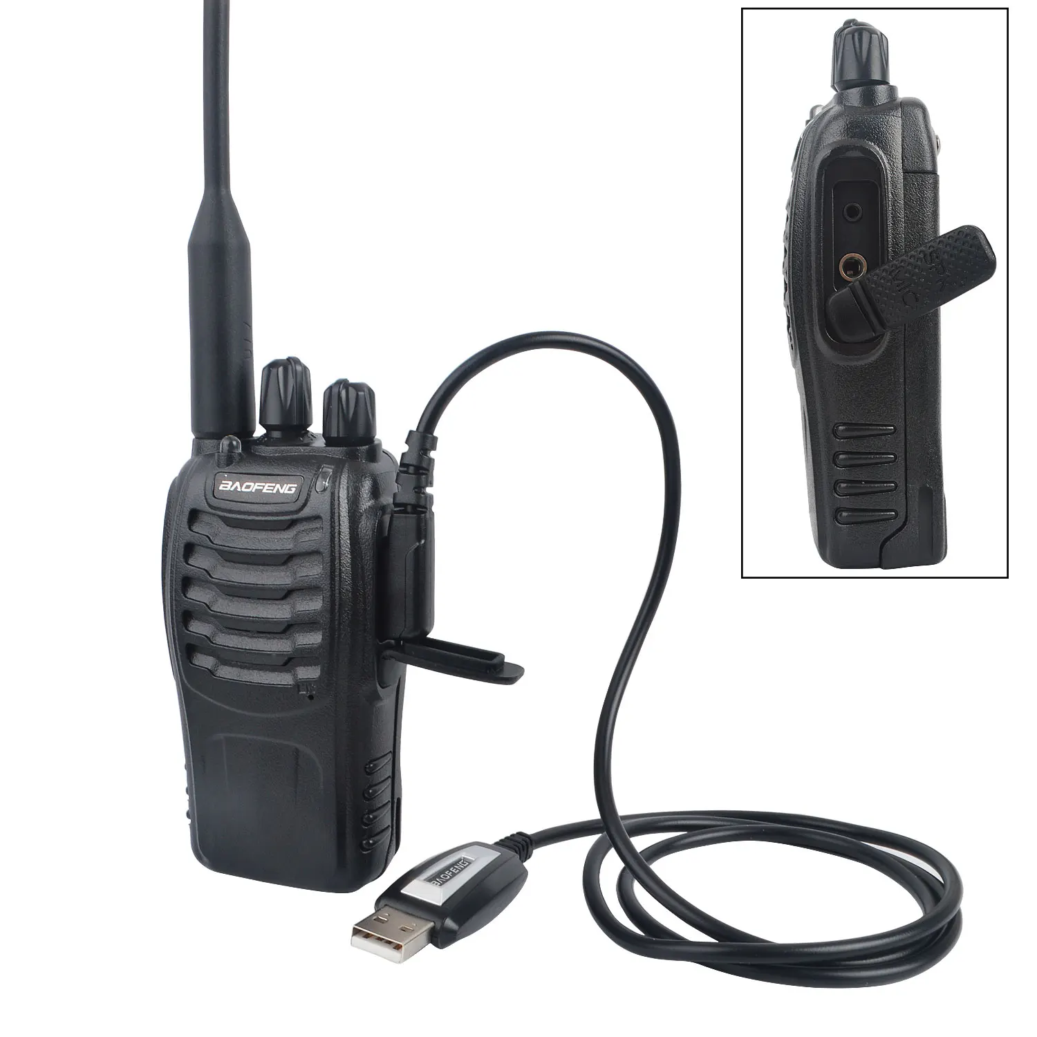 Walkie Talkie USB Programming Cable for Baofeng UV-5R BF-888S UV-17Pro GPS UV-5RH UV-82 Quansheng UV-K5(8) UV-K5 UV-5RPlus Radio