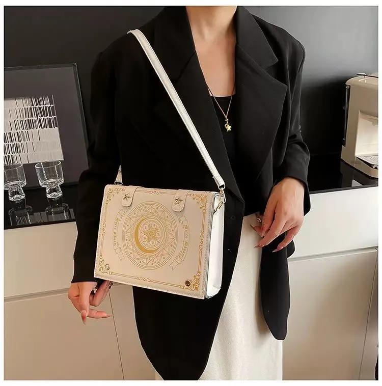 Y2K Magic Book Lolita Ita Bag Gothic Shoulder Bag Girls Transparent Pocket Cute Crossbody Handbags Women's Mini Backpacks Purse