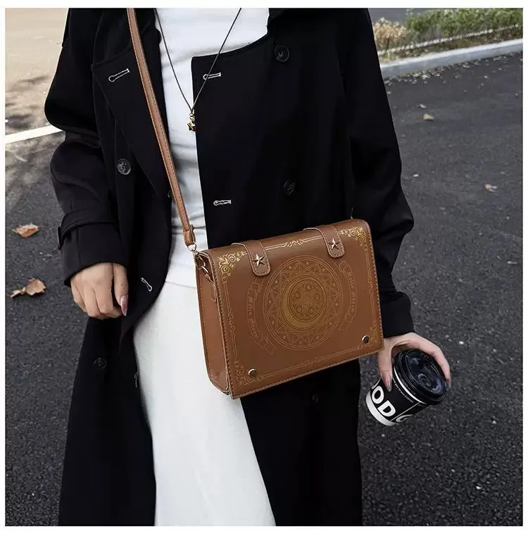Y2K Magic Book Lolita Ita Bag Gothic Shoulder Bag Girls Transparent Pocket Cute Crossbody Handbags Women's Mini Backpacks Purse