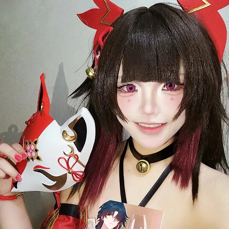 Game Honkai: Star Rail Sparkle Cosplay Mask Animal Fox Full Face Masks Unisex Halloween Carnival Party Prop