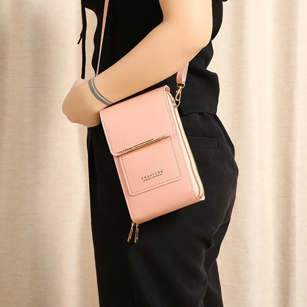 RFID Anti Theft Leather Bag Touch Screen Phone Purse Crossbody Bags Women Travel Smartphone Handbag