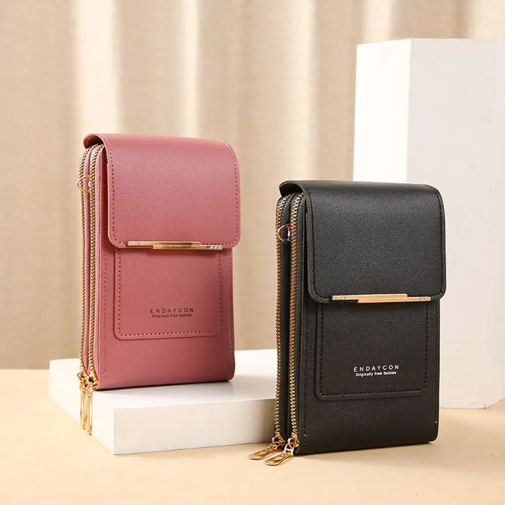 RFID Anti Theft Leather Bag Touch Screen Phone Purse Crossbody Bags Women Travel Smartphone Handbag