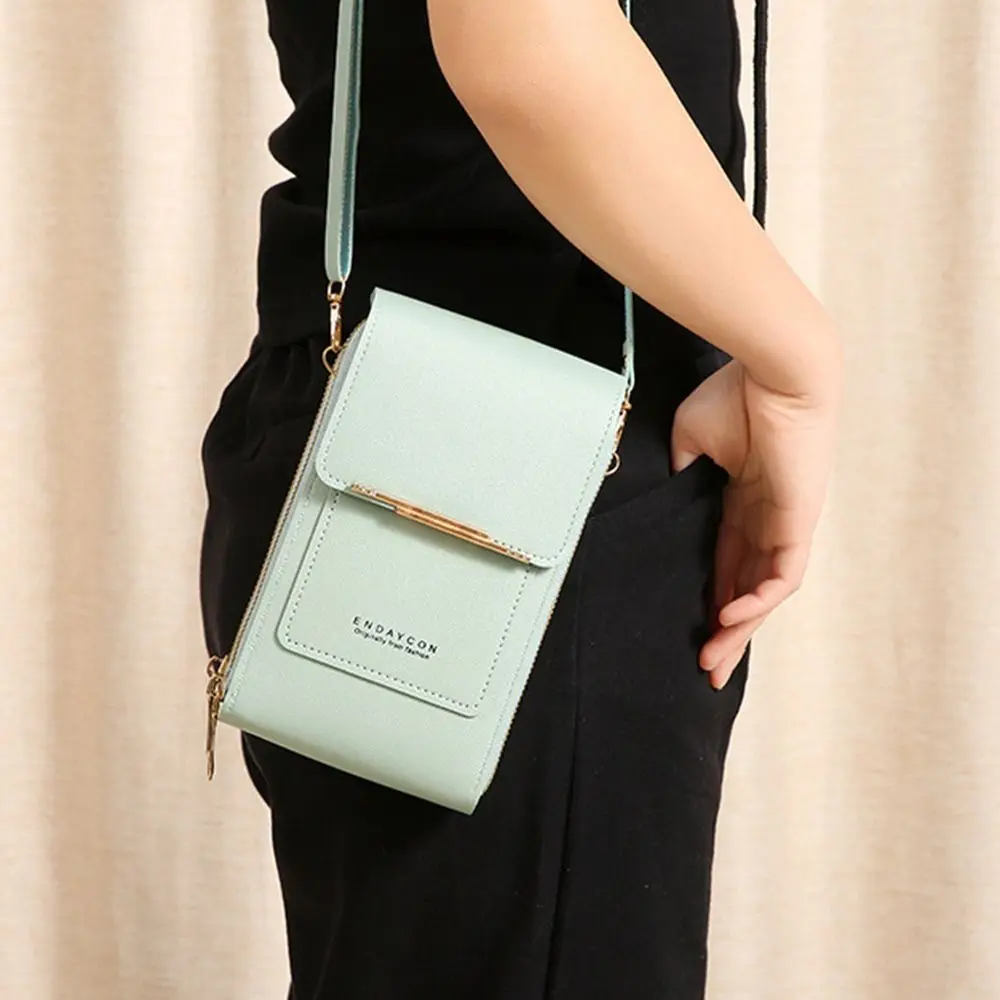 RFID Anti Theft Leather Bag Touch Screen Phone Purse Crossbody Bags Women Travel Smartphone Handbag