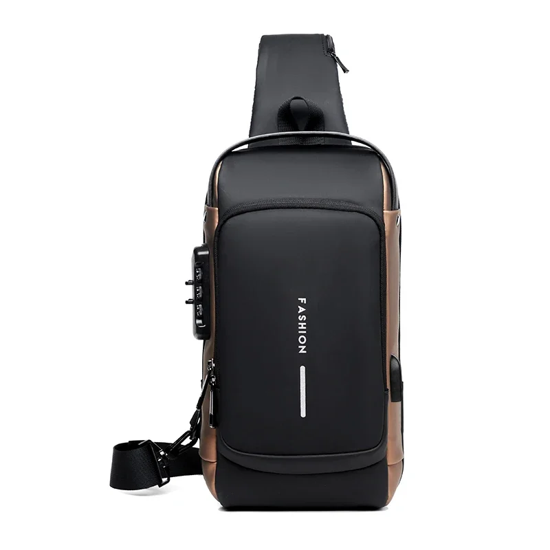 Desinger Multifunction Anti-theft USB Shoulder Crossbody Bag Travel Sling Pack Messenger Pack Chest Bag Male Luxury Brand Men