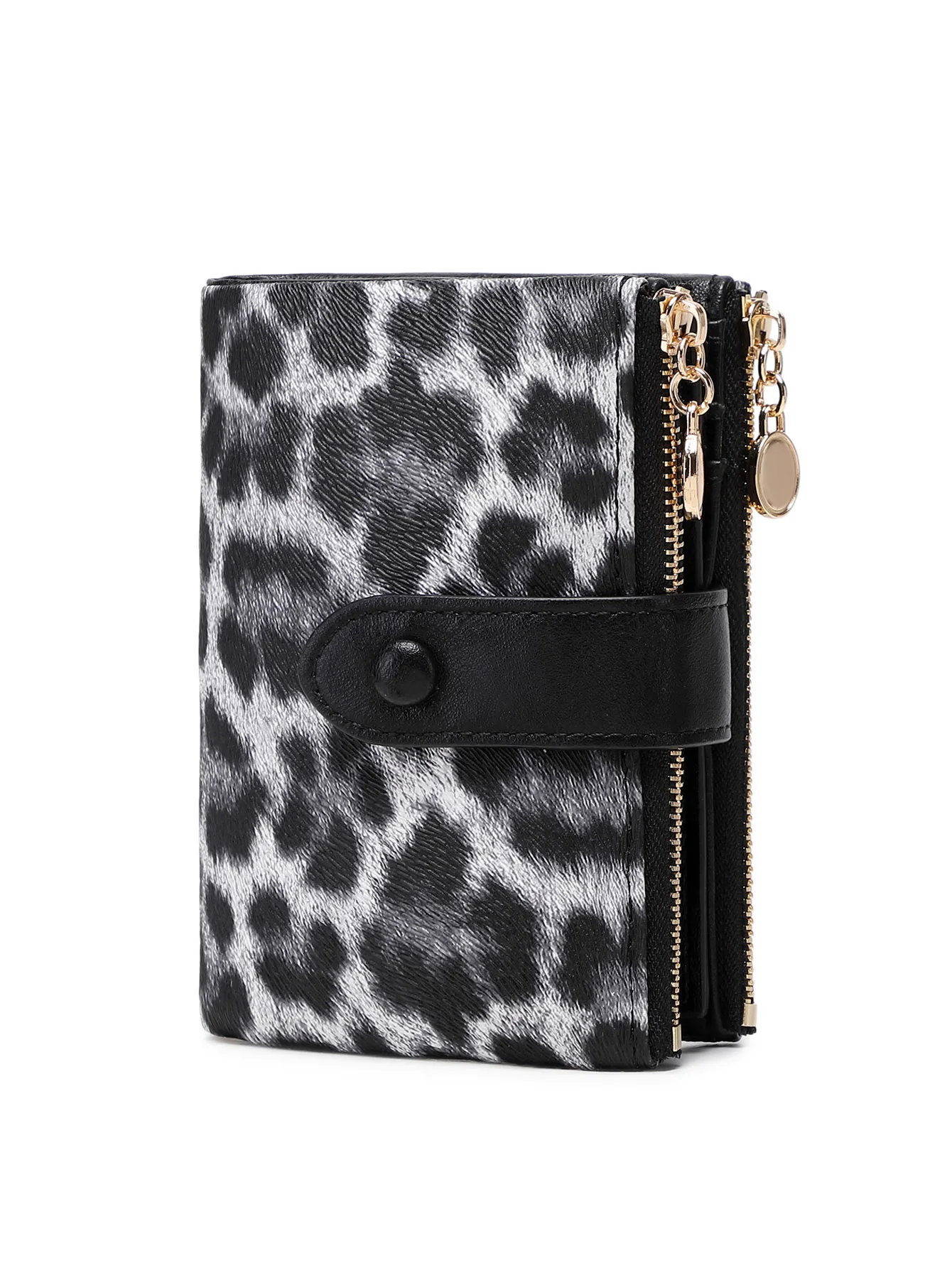 Minimalist Women's Wallet Short Three Layer Large Capacity Double Zipper Card Holder ID Card Credit Bank Card Holder Money Bag