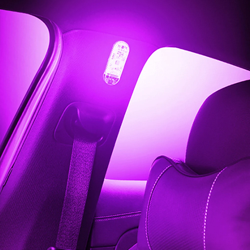 LED Car Mini Touch Light USB Charging Portable Auto Roof Ceiling Reading Night Lamp Wireless Car Decoration Ambinet Light