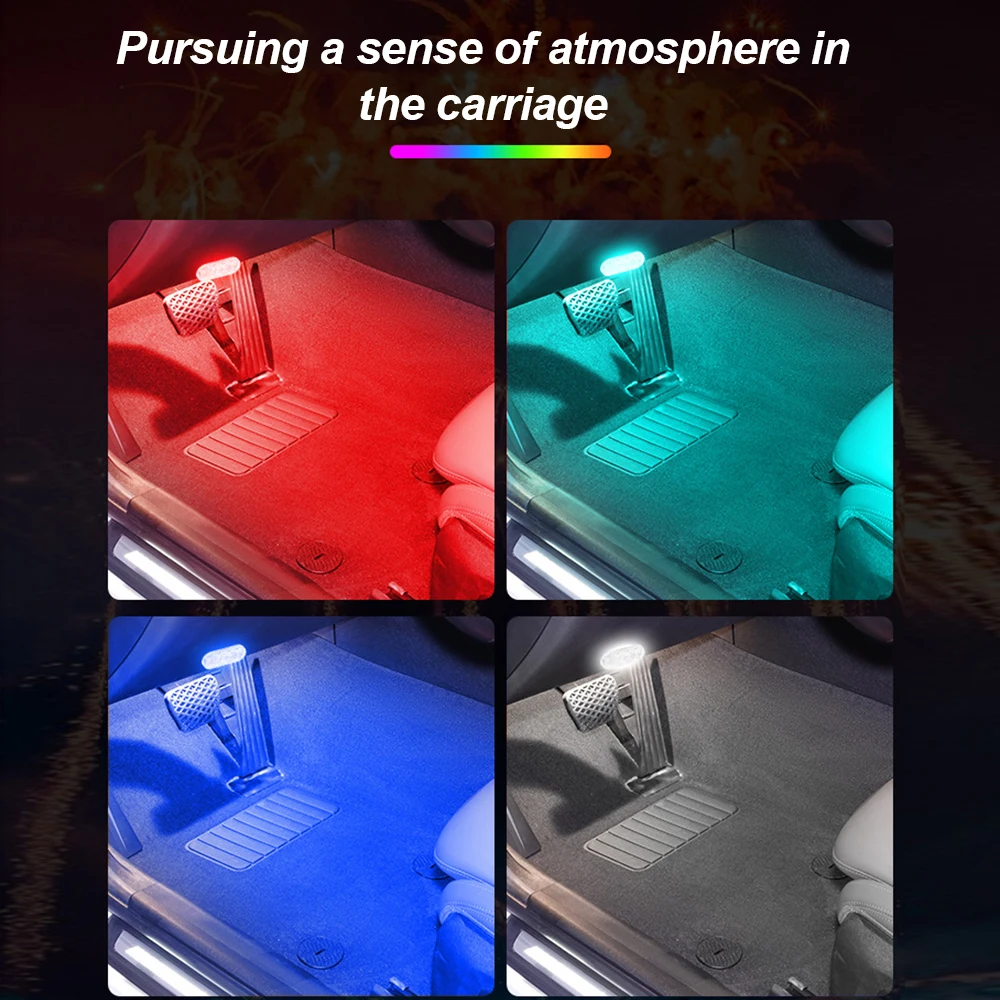 LED Car Mini Touch Light USB Charging Portable Auto Roof Ceiling Reading Night Lamp Wireless Car Decoration Ambinet Light