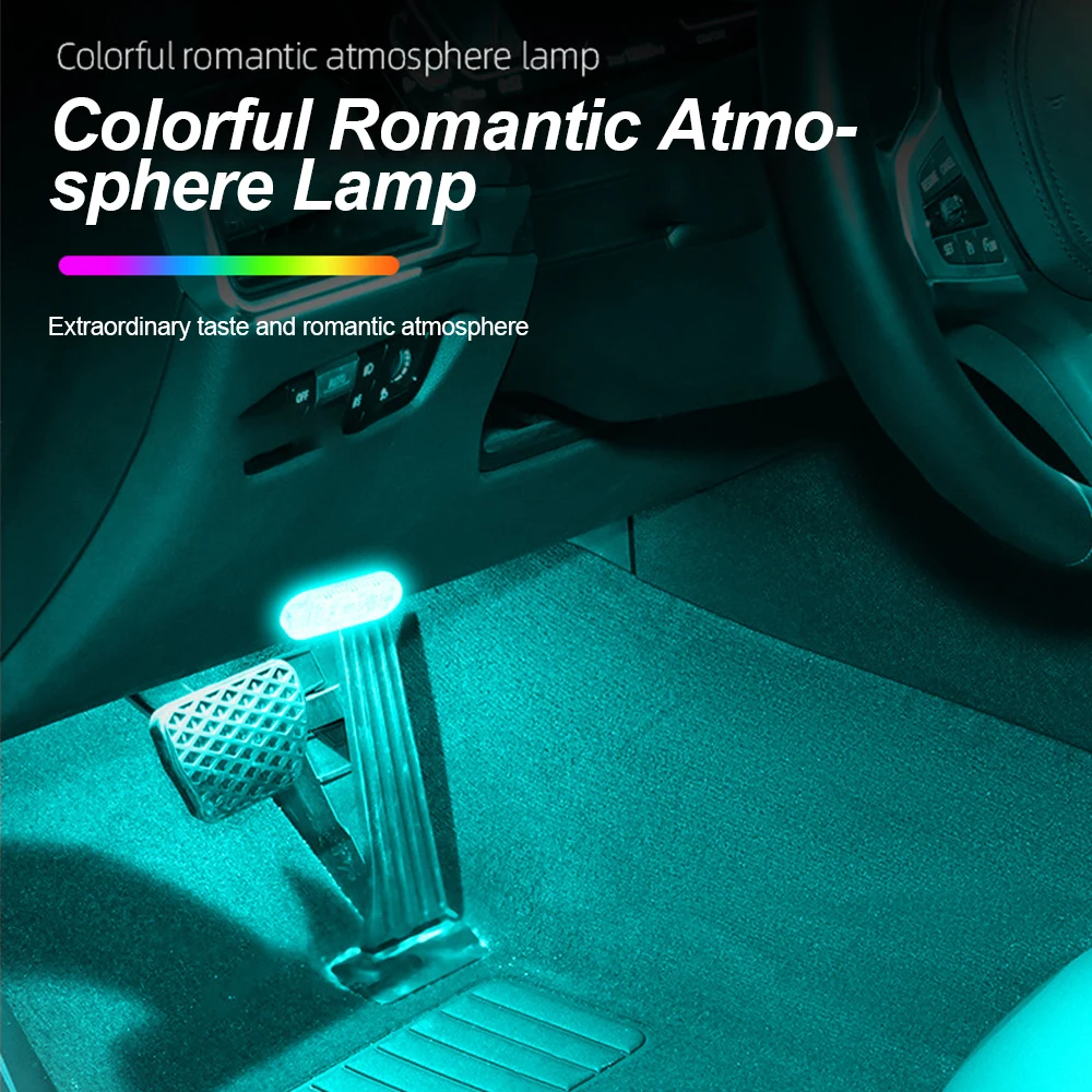 LED Car Mini Touch Light USB Charging Portable Auto Roof Ceiling Reading Night Lamp Wireless Car Decoration Ambinet Light