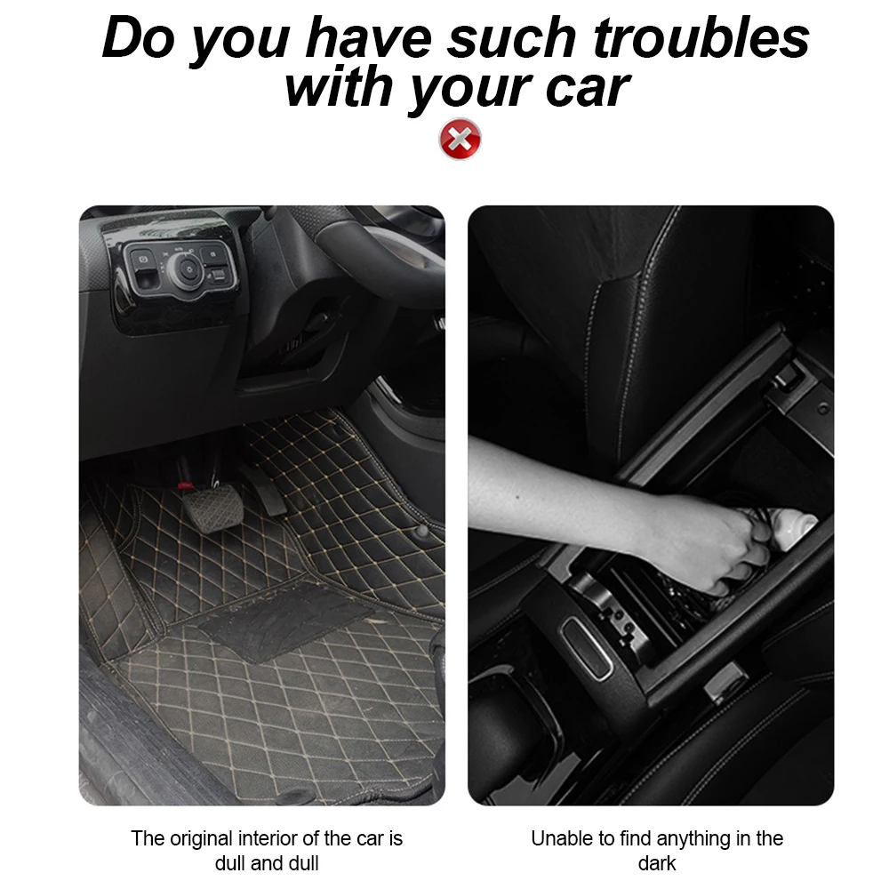 LED Car Mini Touch Light USB Charging Portable Auto Roof Ceiling Reading Night Lamp Wireless Car Decoration Ambinet Light