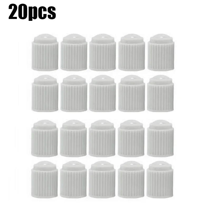 20Pcs Car Tire Tyre Valve Caps with O Rubber Ring Dust Covers Plastic Black Grey Red Stem Valve Caps for Cars Motorcycles Bike