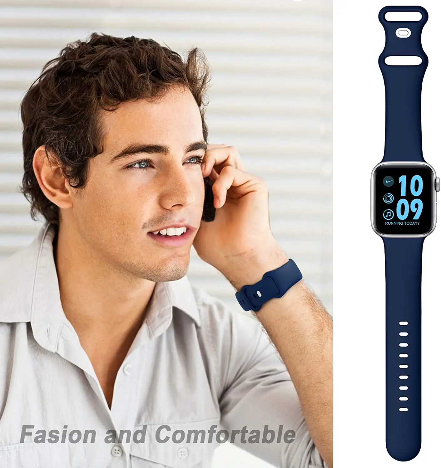 Silicone Strap for Apple Watch Bands 40mm 44mm 46mm 45mm 49mm Correa Bracelet iWatch Series Ultra 4 3 2 7 8 9 SE 10 11 12 Band