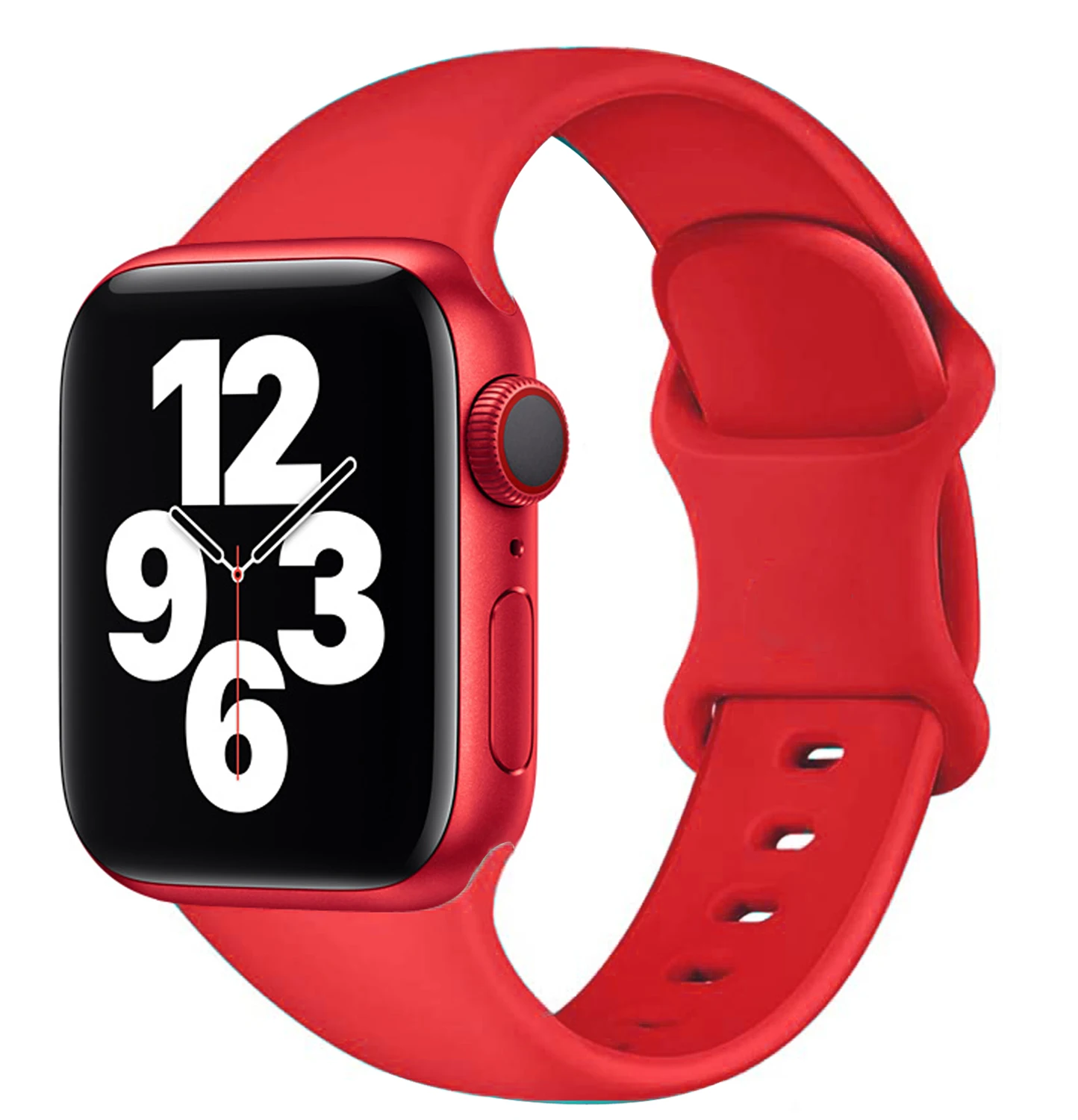 Silicone Strap for Apple Watch Bands 40mm 44mm 46mm 45mm 49mm Correa Bracelet iWatch Series Ultra 4 3 2 7 8 9 SE 10 11 12 Band