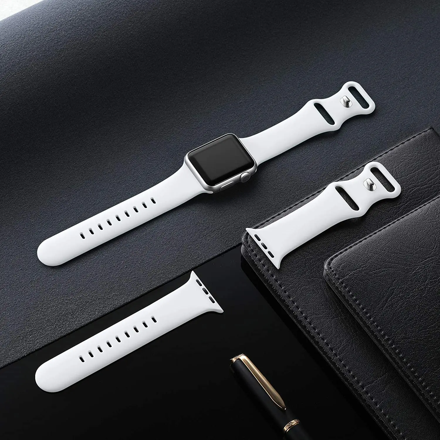 Silicone Strap for Apple Watch Bands 40mm 44mm 46mm 45mm 49mm Correa Bracelet iWatch Series Ultra 4 3 2 7 8 9 SE 10 11 12 Band