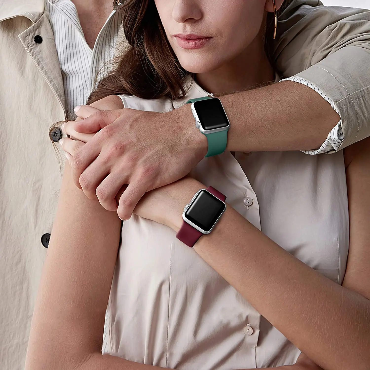 Silicone Strap for Apple Watch Bands 40mm 44mm 46mm 45mm 49mm Correa Bracelet iWatch Series Ultra 4 3 2 7 8 9 SE 10 11 12 Band