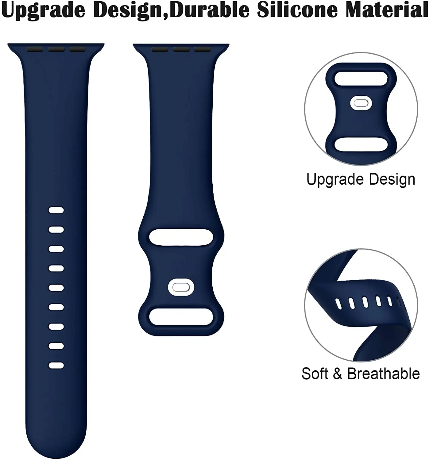Silicone Strap for Apple Watch Bands 40mm 44mm 46mm 45mm 49mm Correa Bracelet iWatch Series Ultra 4 3 2 7 8 9 SE 10 11 12 Band