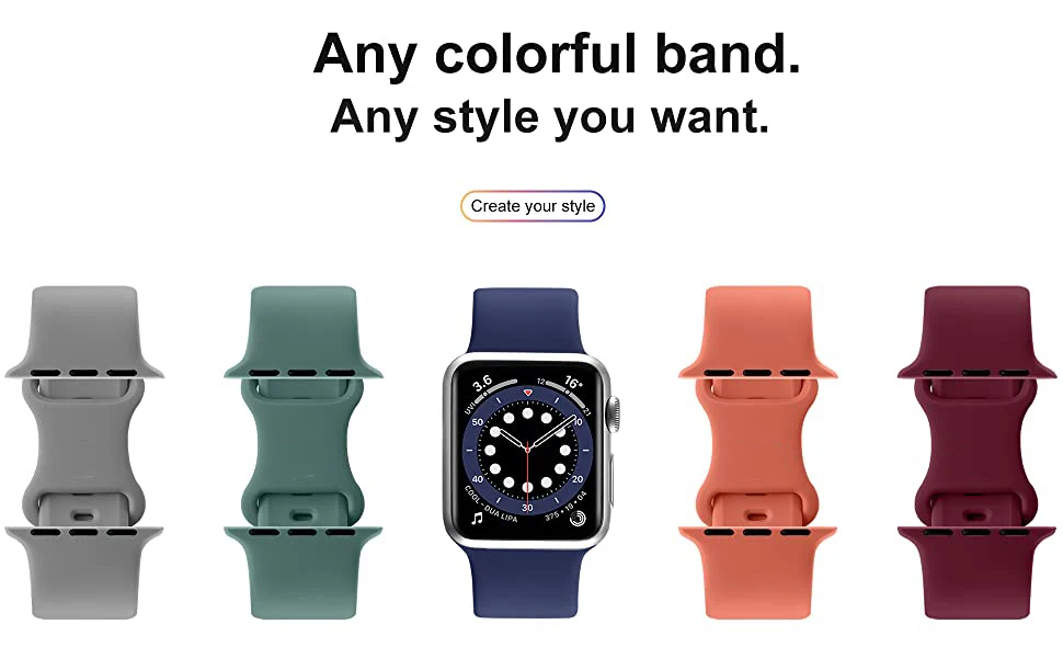 Silicone Strap for Apple Watch Bands 40mm 44mm 46mm 45mm 49mm Correa Bracelet iWatch Series Ultra 4 3 2 7 8 9 SE 10 11 12 Band