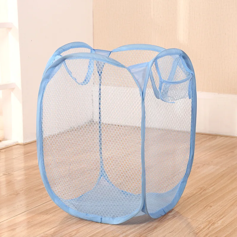 Collapsible Pop-up Mesh Laundry Basket Portable Clothes Hamper for Easy Washing and Storage of Dirty Clothes Socks Toys Sundries