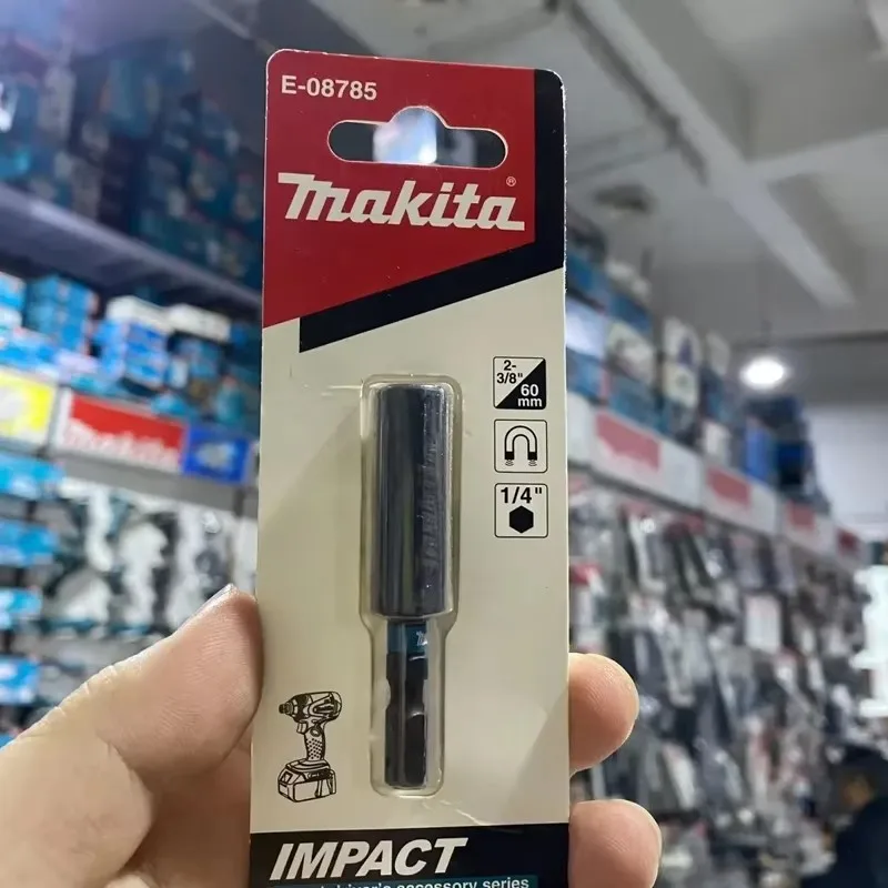 Makita E-08785 Impact Magnetic Extension Bit Holder Black 60MM/1/4" Hexagon Rust Resistant Durable Tool Accessories