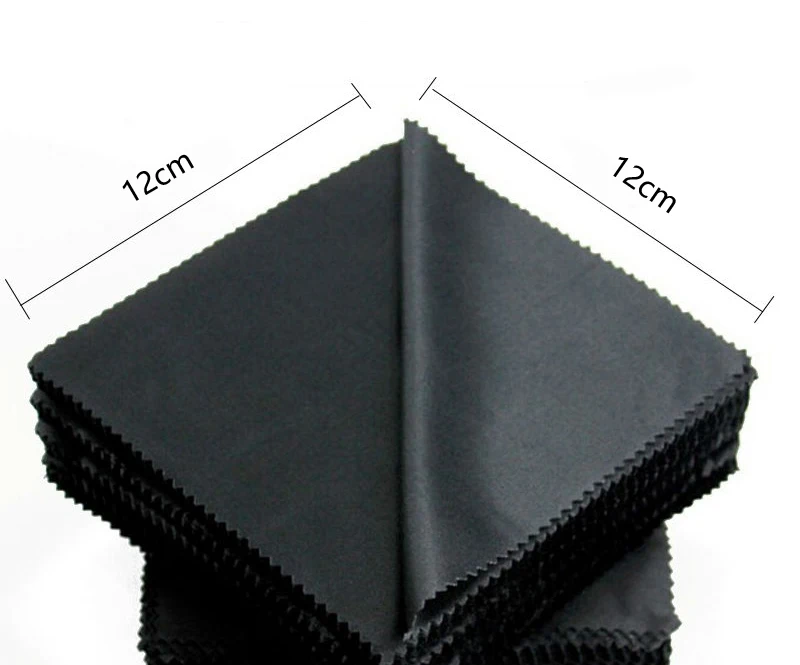 1/20/100/300 pcs/lot Black Microfiber Sunglasses Eyeglasses Cleaning Cloth 13*13cm Glasses Eyewear Clean Lens Cloth Accessories