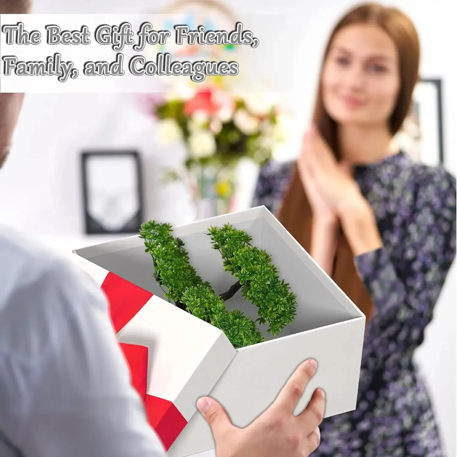 Artificial Plants Bonsai Simulated Tree Potted Fake Flowers Table Porch Potted Ornaments Home Wedding Decor Housewarming Gift