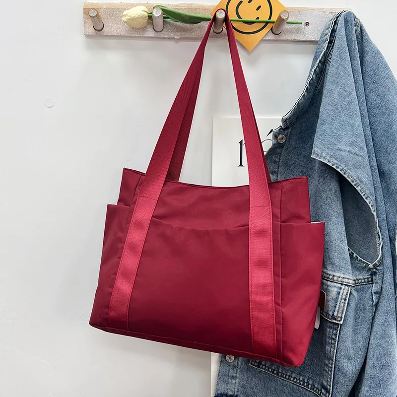 Women's Bag Designer Luxury Bags Nylon Commuting Shoulder Handbag Solid Color Tote Bag Mommy Large Capacity Vacation Handbag2024