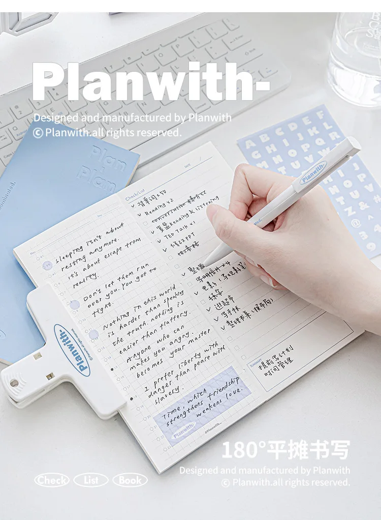 Planwith To Do List Notepad Undated Daily Planner Notebook, Task CheckList Organizer Agenda Pad for Work Study with ABC Stickers